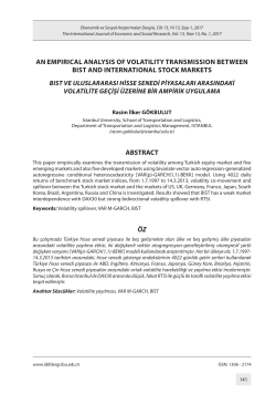 an empirical analysis of volatility transmission between bist and
