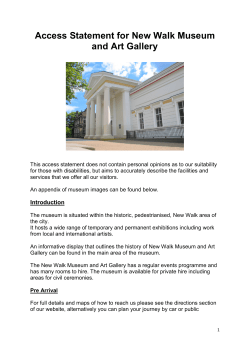 Access Statement for Guildhall Museum