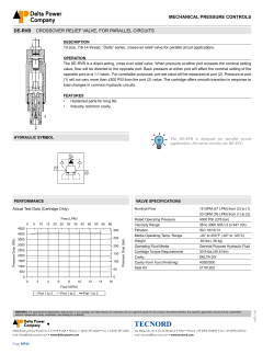 mechanical pressure controls de-rvb crossover relief valve, for