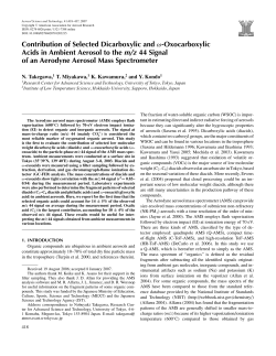 Contribution of Selected Dicarboxylic and &omega;
