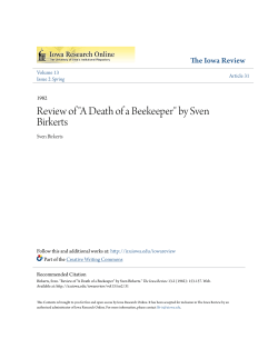 Review of "A Death of a Beekeeper"
