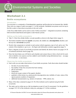 Environmental Systems and Societies