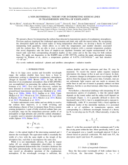 A NON-ISOTHERMAL THEORY FOR INTERPRETING SODIUM