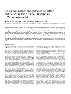 Food availability and parasite infection influence mating tactics in
