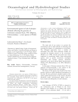 Environmental agents in Lake Łuknajno (Poland) affecting the