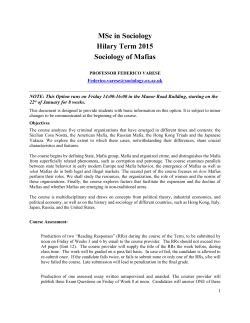 THE STATE AND ORGANISED CRIME