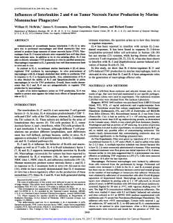 Influences of Interleukins 2 and 4 on Tumor Necrosis Factor