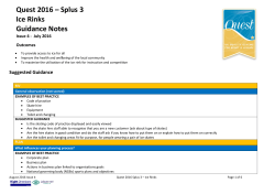 Quest 2016 &ndash; Splus 3 Ice Rinks Guidance Notes