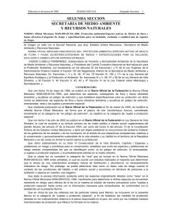 SEGUNDA SECCION SECRETARIA DE MEDIO AMBIENTE Y