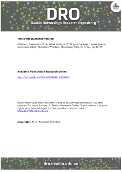 Cassandra Atherton WHITE NOISE - DRO