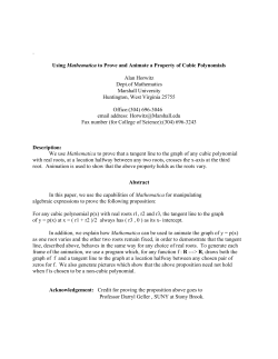 . Using Mathematica to Prove and Animate a Property of Cubic