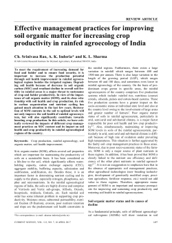 Effective management practices for improving soil