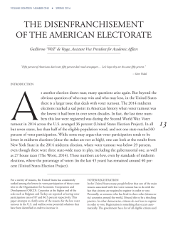 the disenfranchisement of the american electorate