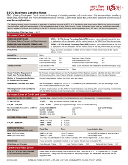 See Business Lending Rates for details