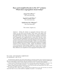Race and neighborhoods in the 21st century