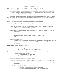 Session 4 &ndash; Subsets of a Set