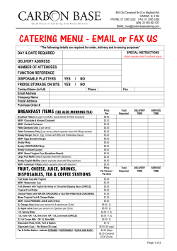 TOTAL COST: - Carbon Base Catering