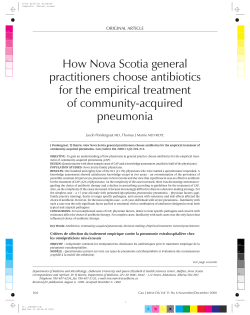 How Nova Scotia general practitioners choose antibiotics
