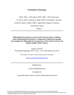 Philosophical Perspectives on the Social Contract Theory