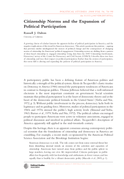 Citizenship Norms and the Expansion of Political Participation
