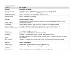 GRC 2017 Oral/Arts Front Presentation Schedule