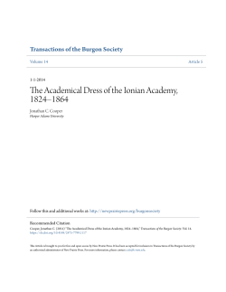 The Academical Dress of the Ionian Academy