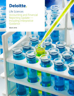 Life Sciences Accounting and Financial Reporting Update