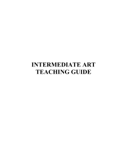 INTERMEDIATE ART TEACHING GUIDE