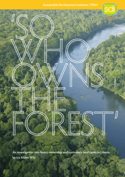 An investigation into forest ownership and customary land
