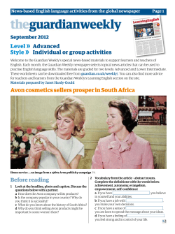 Avon cosmetics sellers prosper in South Africa
