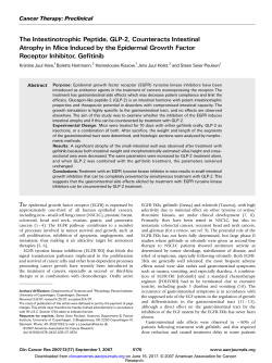 The Intestinotrophic Peptide, GLP-2, Counteracts Intestinal Atrophy