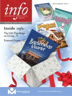 December 2014 - Metropolitan Library System