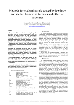 Methods for evaluating risk caused by ice throw