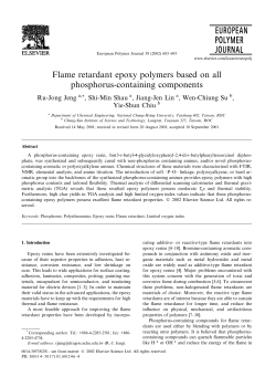Flame retardant epoxy polymers based on all phosphorus