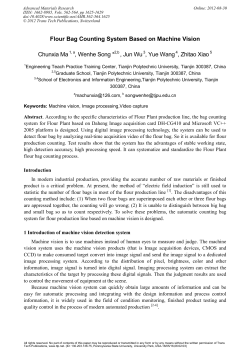 Flour Bag Counting System Based on Machine Vision