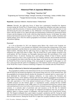 Historical Path of Japanese Militarism Ying Wang ,Yaochun Hai