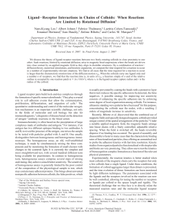 Ligand-Receptor Interactions in Chains of Colloids: When Reactions