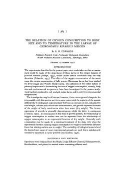 383 the relation of oxygen consumption to body size and to