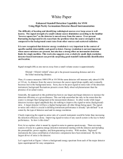 Enhanced Standoff Detection Capability for SNM