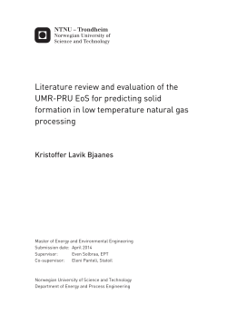 Literature review and evaluation of the UMR-PRU