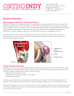 Bursitis of the Knee