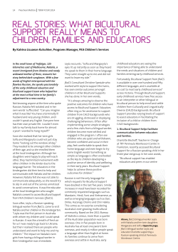 bi-cultural support in Preschools - Early Learning Association Australia