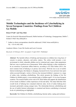 societies ISSN 2075-4698