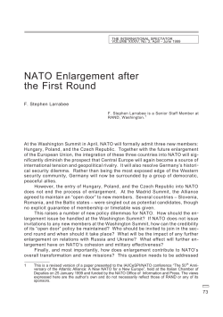 NATO Enlargement after the First Round