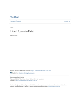 How I Came to Exist - ScholarWorks @ UMT