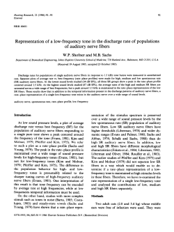 Representation of a low-frequency tone in the discharge rate of