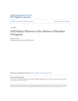 Null Subject Behavior in the Attrition of Brazilian Portuguese