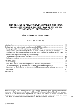 OECD Economic Studies &ndash; No. 36, 2003/I