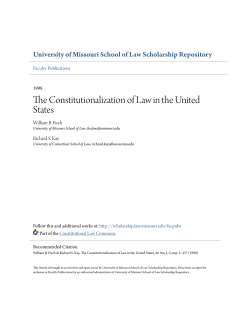 The Constitutionalization of Law in the United States