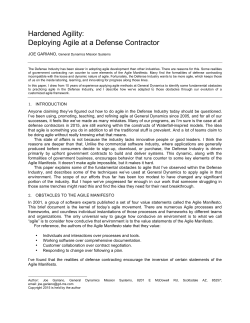 Hardened Agility: Deploying Agile at a Defense Contractor